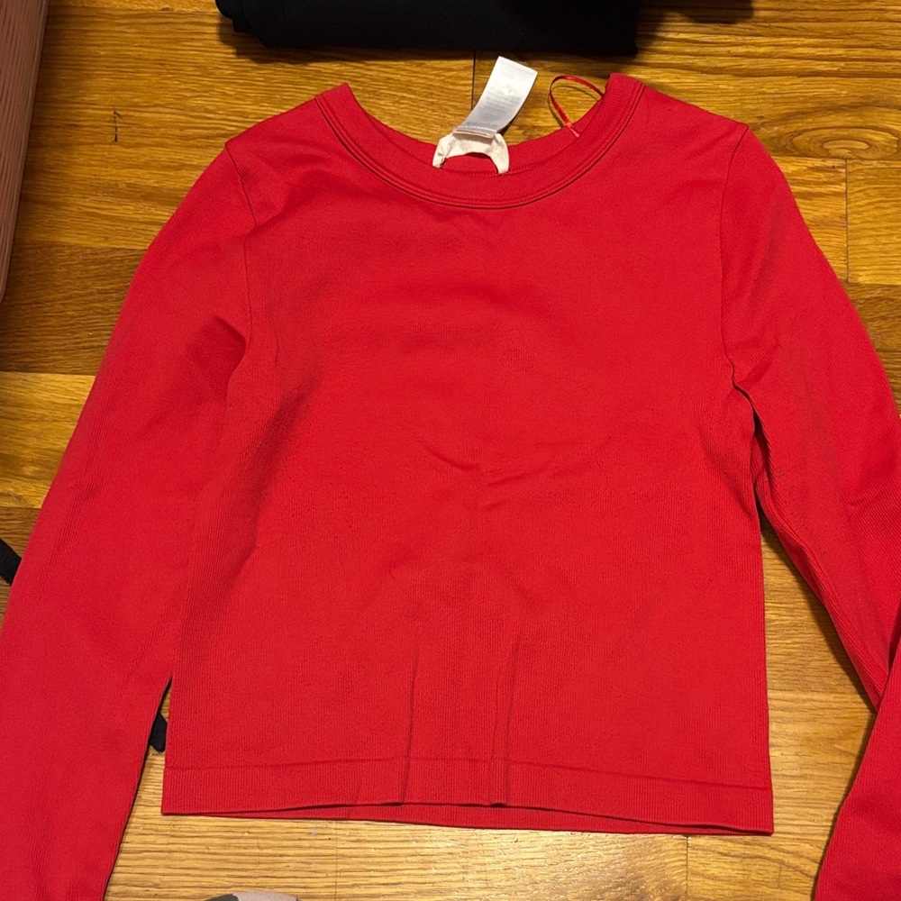 Women Red Long Sleeve Shirt